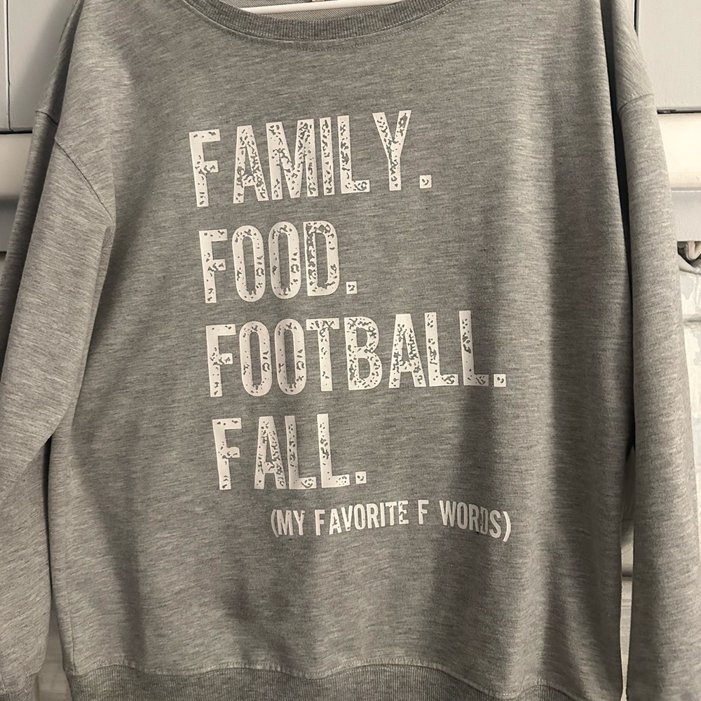 Lightweight women’s grey sweatshirt Football My Favorite F words
